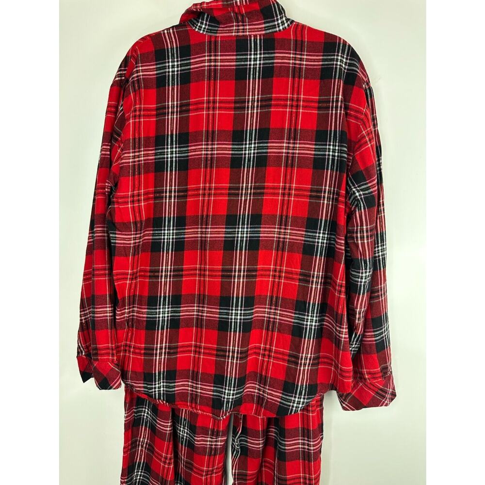Victoria's Secret Shimmer Flannel Long Sleeve Shirt Pants Plaid Pajama Set Large - Picture 13 of 16